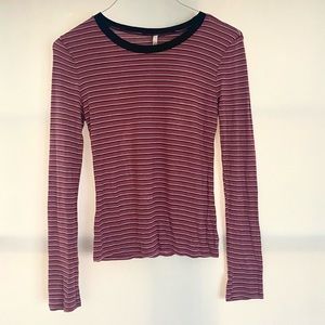 Pink striped long sleeve
